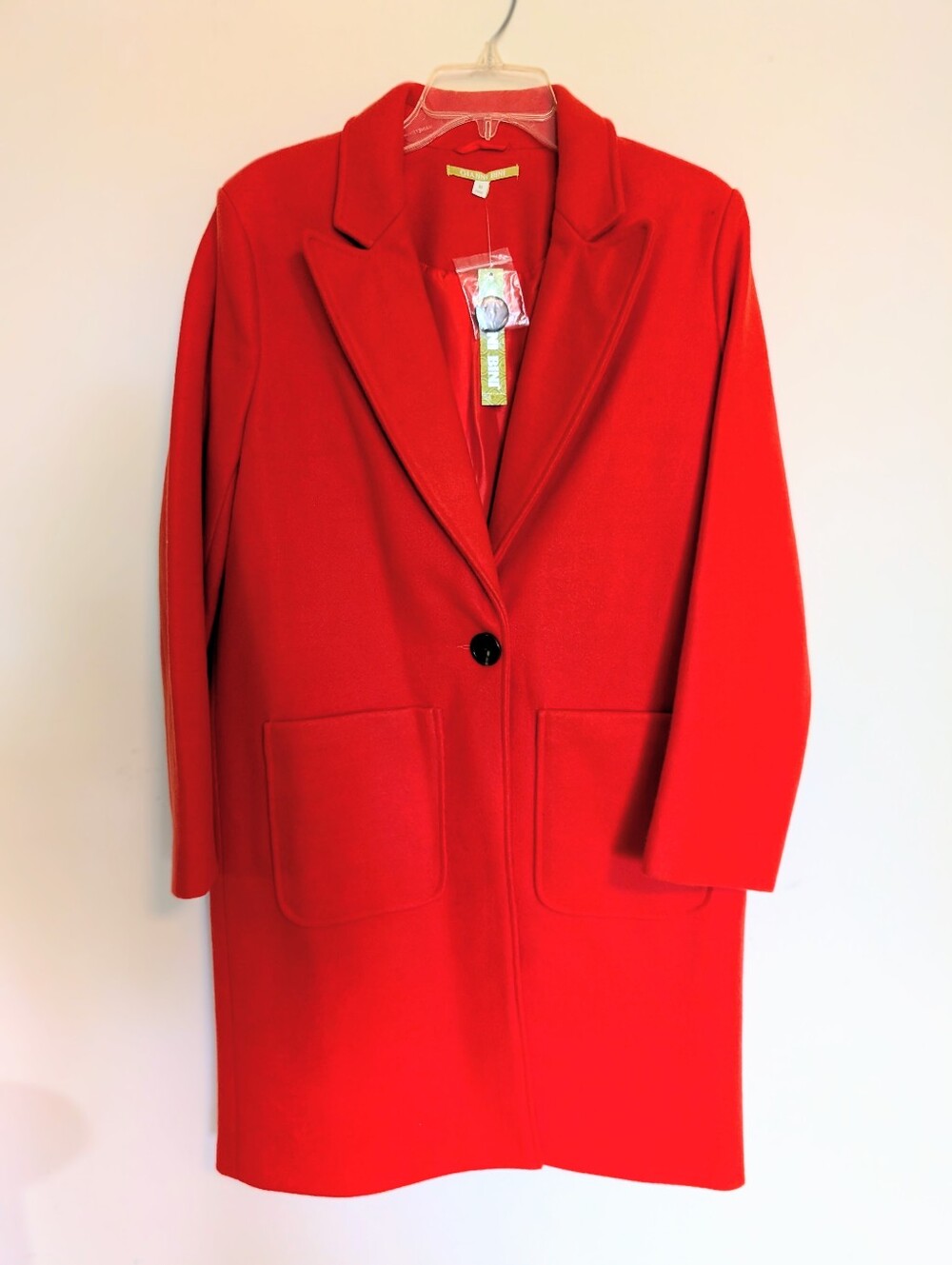 Gianni Bini Red Single-Button Trench Coat